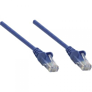 RJ45 Hálózat Csatlakozókábel CAT 6A S/FTP 0.50 m Kék Egyszeres árnyékolás, Tejes árnyékolás, Halogénmentes Intellinet