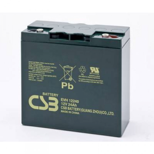 CSB Battery EVH 12240 EVH12240 Ólomakku 12 V 24 Ah Ólom-vlies (AGM) (Sz x Ma x Mé) 181 x 170 x 170 mm M5 csavaros csatlakozó Ciklusálló, Karbantartásm