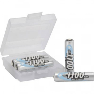 Mikroceruza akku AAA NiMH, 1,2V 1100 mAh, 4 db, Ansmann box HR3, HR03, UO100557, DC2400, DC2400B4N, LR03