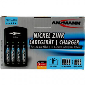 NiZn akkutöltő, mikro- és ceruzaakkukhoz, AA, AAA, Ansmann Charger