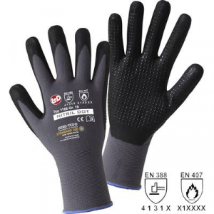 L+D NITRIL DOT 1166-11 Nylon Munkakesztyű Méret (kesztyű): 11, XXL EN 388 , EN 407 CAT II 1 pár