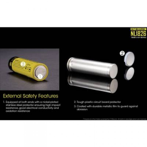 NiteCore NL1826 Speciális akku 18650 Lítiumion 3.7 V 2600 mAh