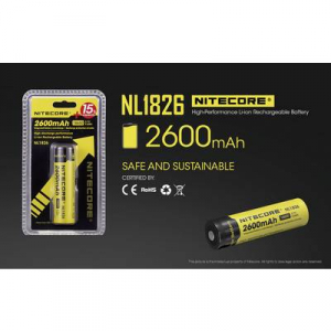 NiteCore NL1826 Speciális akku 18650 Lítiumion 3.7 V 2600 mAh