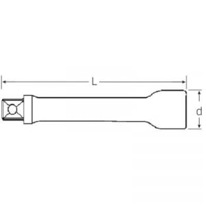 Dugókulcs hosszabbító Meghajtás (csavarhúzó) 1/2 (12,5 mm) Elhajtás 1/2 (12.5 mm) 130 mm Stahlwille 509/5 13010002