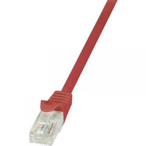 RJ45 Hálózati csatlakozókábel, CAT 5e U/UTP [1x RJ45 dugó - 1x RJ45 dugó] 5 m, piros LogiLink