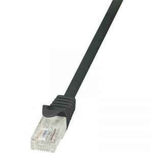 RJ45 Hálózati csatlakozókábel, CAT 5e U/UTP [1x RJ45 dugó - 1x RJ45 dugó] 5 m, fekete LogiLink