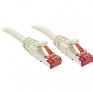 RJ45 Hálózat Csatlakozókábel CAT 6 S/FTP 10.00 m Szürke Védővel LINDY