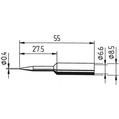 Ersa 832 pákahegy, forrasztóhegy 832 UD LF ceruza formájú hegy 0.4 mm