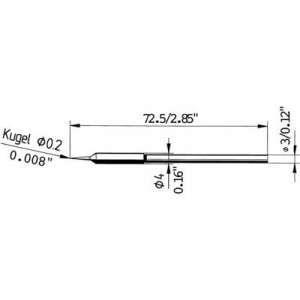 Ersa 212 pákahegy, forrasztóhegy 212 SD LF ceruza formájú hegy 0.2 mm