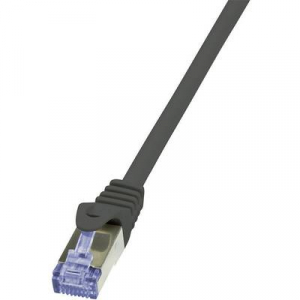 RJ45 Hálózati csatlakozókábel, CAT 6A S/FTP [1x RJ45 dugó - 1x RJ45 dugó] 5 m, fekete LogiLink