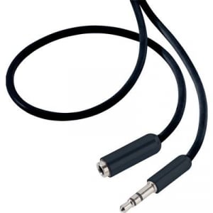 SpeaKa Professional Jack Audio Hosszabbítókábel [1x Jack dugó, 3,5 mm-es - 1x Jack alj, 3,5 mm-es] 3.00 m Fekete SuperSoft köpeny