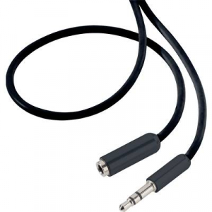 SpeaKa Professional Jack Audio Hosszabbítókábel [1x Jack dugó, 3,5 mm-es - 1x Jack alj, 3,5 mm-es] 0.50 m Fekete SuperSoft köpeny