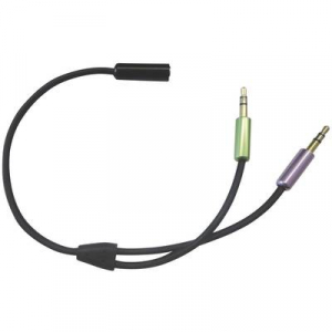 SpeaKa Professional Jack Audio Y adapter [2x Jack dugó, 3,5 mm-es - 1x Jack alj, 3,5 mm-es] Fekete