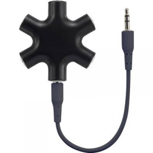 SpeaKa Professional Jack Audio Y adapter [1x Jack alj, 3,5 mm-es - 5x Jack alj, 3,5 mm-es] Fekete