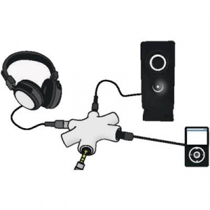 SpeaKa Professional Jack Audio Y adapter [1x Jack alj, 3,5 mm-es - 5x Jack alj, 3,5 mm-es] Fekete