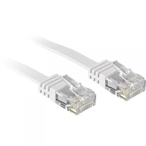 RJ45 Hálózat Csatlakozókábel CAT 6 U/UTP 30.00 cm Fehér Védővel LINDY