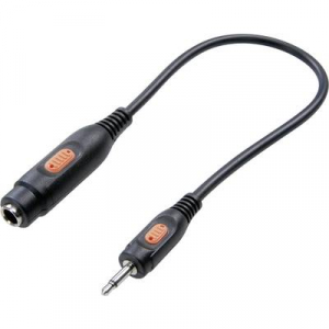 SpeaKa Professional Jack Audio Átalakító [1x Jack dugó, 3,5 mm-es - 1x Jack alj, 6,35 mm-es] Fekete