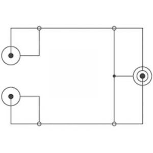 Jack - RCA audio kábel, 1x 3,5 mm jack dugó - 2x RCA dugó, 2 m, fekete, SpeaKa Professional 325090