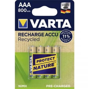 Mikroakku AAA NiMH Varta Recycled Ready to Use 800 mAh 1.2 V 4 db