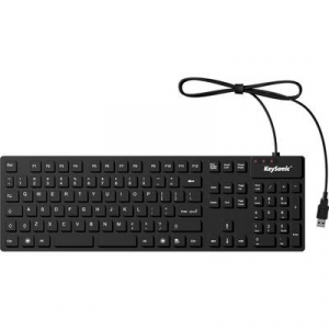 Keysonic KSK-8030 IN (US) Billentyűzet Fekete Szilikon membrán, teljesen zárt, IP68, Vízálló (IPX7)