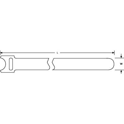 Tépőzáras kábelkötöző, 200 mm x 12,5 mm, sárga, Hellermann Tyton M, 10 db