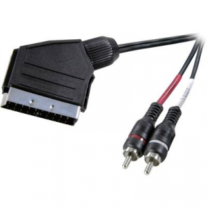 SpeaKa Professional SCART / RCA Audio Csatlakozókábel [1x SCART dugó - 2x RCA dugó] 2.00 m Fekete