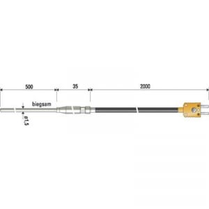 K típusú hőérzékelő (NiCrNi) -100...+1000 °C, B & B Thermo-Technik 06251189-41