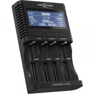 Ansmann Powerline 4 Ultra NiCd, NiMH, Lítiumion Mikro (AAA), Ceruza (AA), Baby (C), Góliát (D), 10340, 10350, 10440, 10500, 12500, 12650, 13500, 13650