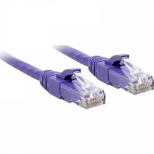 RJ45 Hálózat Csatlakozókábel CAT 6 U/UTP 5.00 m Viola Védővel LINDY