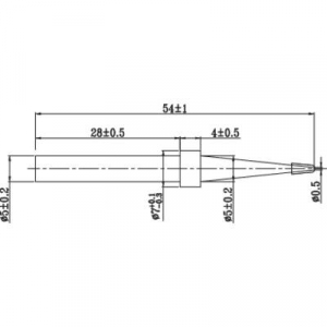 Toolcraft univerzális ceruzahegy formájú, központosított csúcs pákahegy, forrasztóhegy 5.0 mm