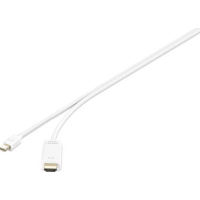Renkforce Mini DisplayPort / HDMI Csatlakozókábel [1x Mini DisplayPort dugó - 1x HDMI dugó] 1.00 m Fehér