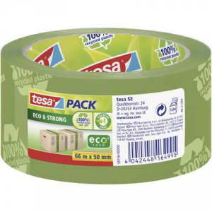 Ragasztószalag Tesapack® Eco & Strong 66 m x 50 mm, zöld (nyomtatott), TESA PP 58156