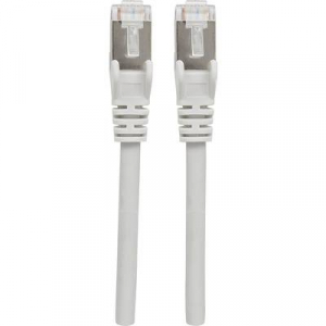 RJ45 Hálózat Csatlakozókábel CAT 6A S/FTP 3.00 m Szürke Fólia árnyékolás, Fonat árnyékolás, Árnyékolt, HDMI-re alkalmas, Halogénmentes Intellinet