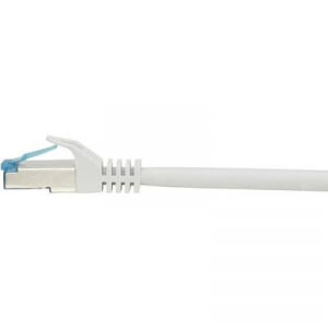 RJ45 Hálózat Hosszabbítókábel CAT 6A S/FTP 10.00 m Szürke Védővel, Lángálló Renkforce