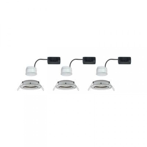 Beépíthető lámpa 3 részes készlet LED LED 19.5 W Paulmann 93447 Nova Nemesacél (matt)