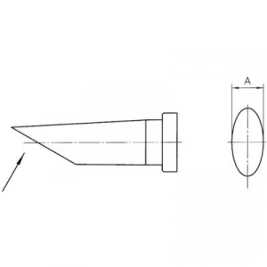 Weller LT pákahegy, forrasztóhegy LT-BB egyoldalt lapított, lecsapott hegy 2.4 mm