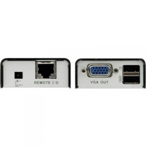 VGA, USB 2.0 KVM extender jelerősítő, jeltovábbító RJ45 csatlakozással 100 m-ig Aten CE100-AT-G