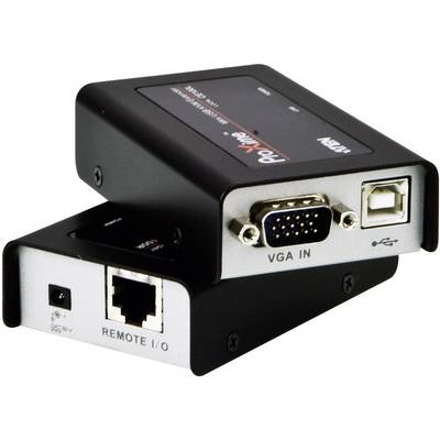 VGA, USB 2.0 KVM extender jelerősítő, jeltovábbító RJ45 csatlakozással 100 m-ig Aten CE100-AT-G