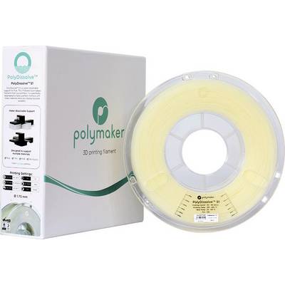 Polymaker 70181 3D nyomtatószál PolyDissolve 1.75 mm Natúr 750 g