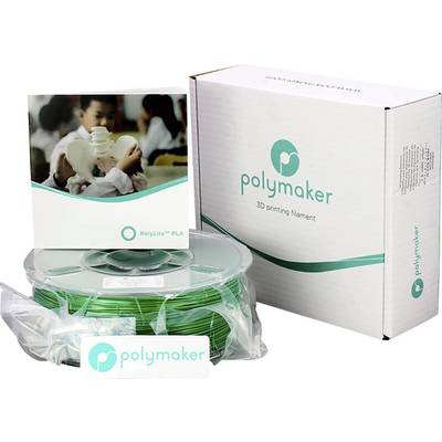 Polymaker 70546 3D nyomtatószál PolyLite PLA műanyag 2.85 mm Zöld 1 kg