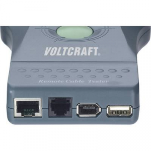 Koax kábel teszter, UTP, LAN hálózati kábel teszter, USB, RJ11/RJ45, BNC csatlakozókhoz, kábelekhez Voltcraft CT-5