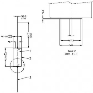 2/3 AA lítium elem, forrasztható, 3V 1350 mAh, forrfüles, 15 x 33 mm, Varta CR 2/3 AA CD