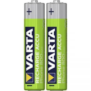 Mikroceruza akku AAA NiMH, 1,2V 800 mAh, 2 db, Varta Phonepower HR3, HR03, UO100557, DC2400, DC2400B4N, LR03