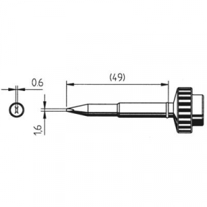 Ersa 612 pákahegy, forrasztóhegy 612 AD LF véső forma 1.6 mm