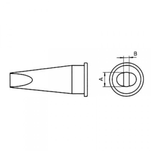 Weller LHT-C WSP 150 pákához rövid, kétoldalt csapott, véső formájú pákahegy, forrasztóhegy 3.2 mm