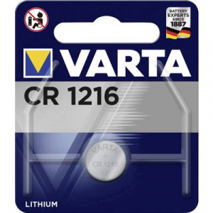 CR1216 lítium gombelem, 3 V, 25 mA, Varta BR1216, DL1216, ECR1216, KCR1216, KL1216, KECR1216, LM1216