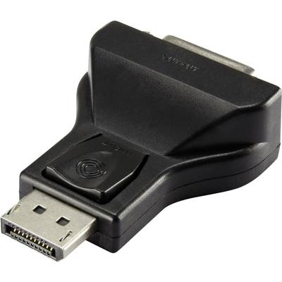 DisplayPort - DVI átalakító adapter, 1x DisplayPort dugó - 1x DVI aljzat 24+5 pól., fekete, Renkforce