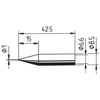 Ersa 842 pákahegy, forrasztóhegy 842 BD LF ceruza formájú hegy 1.0 mm