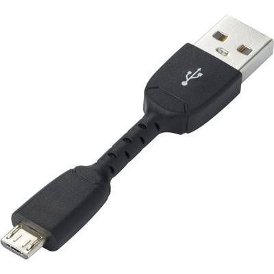 Powerbank csatlakozókábel USB 2.0, A-ról mikro B-re, 5 cm, renkforce