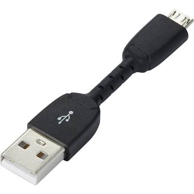 Powerbank csatlakozókábel USB 2.0, A-ról mikro B-re, 5 cm, renkforce